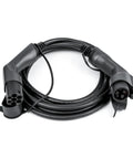 Heavy Duty Electric Vehicle Charger Cable Type 2 To Type 1 Plug 32 Amp 1 Phase Seven Point Two Kilowatt Evse Wallbox Cord showing both connectors.