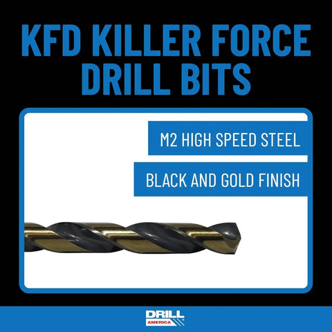 Killer Force 25 Piece Metric Drill Bit Set In Round Case Jobber Length Heavy Duty High Speed Steel Bits For Metal Wood Plastic