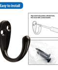 Stainless Steel Wall Hooks A Badass 10 Piece Set For Hanging Coats Robes And Heavy Duty Screw Mount Holder installation instructions and screws