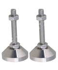 Four Pack Adjustable Furniture Feet M8 Thread 50mm Stainless Steel Levelers For Cabinets Tables And Metal Legs Easy Install Heavy Duty