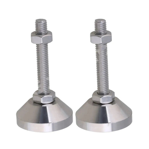 Four Pack Adjustable Furniture Feet M8 Thread 50mm Stainless Steel Levelers For Cabinets Tables And Metal Legs Easy Install Heavy Duty
