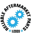 Logo for Reliable Aftermarket Parts with blue gears and 'Est 2009'