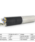 Heavy Duty Cnc Router 1.8Kw Water Cooled Spindle Motor With Automatic Tool Change Iso20 Er20 24000Rpm close-up view with detailed specifications.