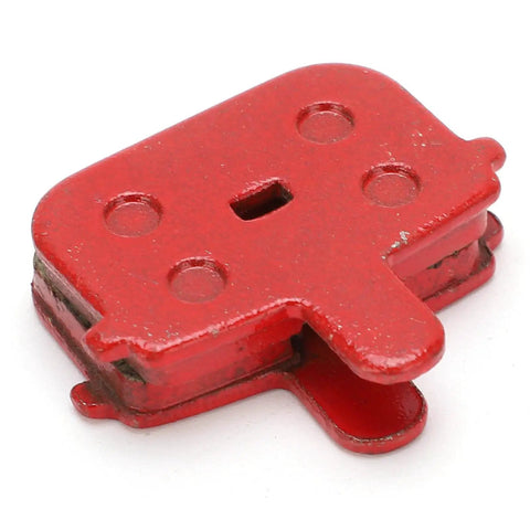 Close-up of 8 Piece Mountain Bike Disc Brake Pads Set With Resin Semimetal Material Quiet Braking Easy Install Go To Replacement Pads for bikes.