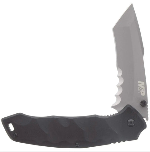 Assisted Opening Tactical Knife With 9.3 Inch Overall Length, 4 Inch Tanto Blade, titanium nitride coated 9Cr18MoV stainless, G10 handle