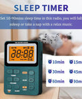 Rechargeable Pocket Radio With AM FM Tuner And Dope Reception Digital Tuning, MP3 Playback, Sleep Timer Display
