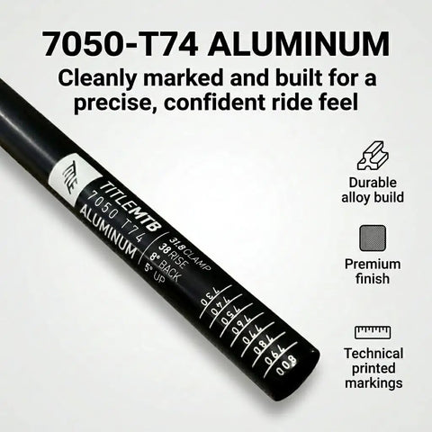 Beefy 35 MTB Handlebar With 800mm Width And 38mm Rise 35mm Clamp Aluminum Alloy Chrome Finish technical markings detail