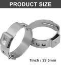 50 Pack Stainless Steel Cinch Clamps 1 Inch Crimp Rings Pinch Clamp Rings For PEX Tubing Pipe Fitting Connections Leak Proof Seal Rust Resistant