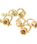 Gold D Ring Stud Screws Set Of 6 Ball Head Buttons For Leather Craft DIYers And Sewing Enthusiasts Everywhere Perfect For DIY Projects And Crafting Hardware, gold zinc alloy