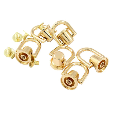 Gold D Ring Stud Screws Set Of 6 Ball Head Buttons For Leather Craft DIYers And Sewing Enthusiasts Everywhere Perfect For DIY Projects And Crafting Hardware, gold zinc alloy