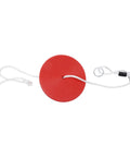 Red disc seat with white rope from Backyard Zip Line Kit For Kids And Adults, 160 Feet Outdoor Zip Line With Stainless Steel Spring Brake