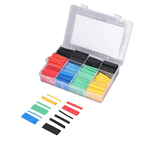 Top Notch Heat Shrink Tubing Kit With 530 Pieces Covering Every Size Needed For Electrical Insulation Wire Wrap Sleeves Perfect For Solder Joint Filament Repair And Secure Wire Connections Built From Durable Polyolefin That Swells Two To One Ratio To, organized plastic case with color-coded tubes
