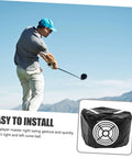 Golfer practicing with an Impact Hitting Bag Golf Swing Trainer Mesh Practice Tool for Enhanced Accuracy and Versatile Swing Drills