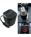 Beefy 150W Car Power Inverter 12V DC To 110V AC Converter With No Sweat Plug And Play Hookup, dual USB ports in car.