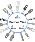 320 Piece Spade Wire Terminal Connectors Kit For 22 14 AWG Wires 2.8mm 4.8mm 6.3mm Male And Female Crimp Connectors With Insulating Sleeve