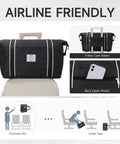 Travel Duffle Bag For Weekender And Overnight Carry On Waterproof Foldable Gym Luggage on suitcase with design details