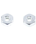 Two hexagonal metal nuts for Heavy Duty Chainsaw Repair Kit Featuring Plug And Play Sprocket Cover Bumper Spike Chain Tensioner Plus Bearing Cage For Stihl Models Zero Hassle Quick Fix.