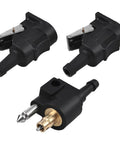 Three Piece 8mm Fuel Line Connector Set For Yamaha Outboard Motors With Female And Male Fittings For Five Sixteenths Inch Fuel Hose Replaces OEM Part Numbers 6E5 24305 06 00 And 6Y2 24305 06 00