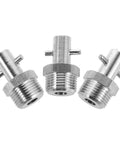 3 Piece Stainless Steel Needle Grease Fitting Extension Kit For Zerk Gun Heavy Duty Semi Truck And Lawn Mower Hydraulic Lubrication System Leakproof Silver Replacement To Keep Shop Rig Rollin Sick Like New Ultra Premium Grade Metal Build, three fittings