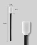 Top Shelf Super Sweet Foam Swabs 200 Piece Pack 5 25 Inch black polyurethane swab with 25mm tip for cleaning.