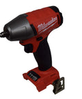 M18 Brushless Impact Wrench With 3/8 Inch Friction Ring Drive And Four Mode Control For Effortless Socket Swaps And A Smooth Two Hundred Ten Foot Pounds Of Heavy Hitter Torque, side view showing handle and drive.