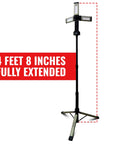 Tri Mobile 2000 Lumen Area Work Light With Tripod Mount Three Panel LED Flood Light That Rotates In Any Direction extended display