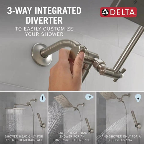 Top Shelf 10 Inch Square Raincan Shower Head With Handheld Duo In Slick Brushed Nickel Finish Packed With Spotshield Coating And Deadly Smooth High Output Rainfall Spray For A Serious Bathroom Upgrade