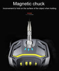 Smooth Operator Digital Vibration Meter With High Grade Probe And Reliable Data Storage For Tracking Acceleration Velocity And Displacement Readings Without Any Glitches showing magnetic chuck detail.