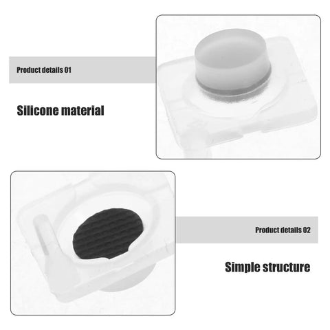 Close-up of silicone push button switch showing simple design and textured surface for ease of use in 40 Piece Silicone Push Button Switch Replacement Keypad Membrane For Home Diy Repair And Emergency Stop Easy Install No Stress Swaps Big Time Durability For Worn Panels Knockout Quality Straight Up Reliable Setup That Simply Clicks In Perfectly.