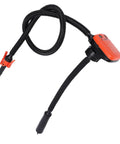 Handy Cordless Fuel Transfer Pump With Built In Rechargeable Battery, flexible hose and orange switch for easy gas movement.