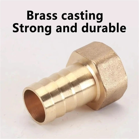 Brass Pneumatic Fittings Kit With Female Thread For 6mm 8mm 10mm 12mm Hose Barb Tail Gas Fittings, pagoda-style fitting close-up.