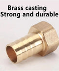 Close-up of Heavy Duty Brass Pneumatic Hose Fittings Kit 20/100Pcs With Female Thread 6mm 8mm 10mm 12mm Pagoda Hose Barb