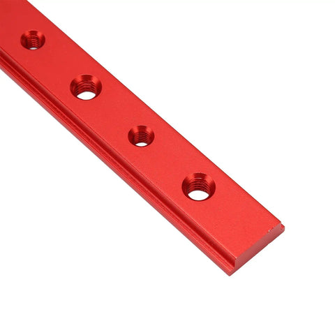 Red Anodized Aluminum T Slot Miter Track 450 Mm 18 Inch Long, built for pro woodworking with 30 type and 45 type slots