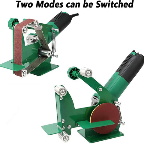 Portable Mini Electric Belt Sander Bench Grinder with adjustable knob, two mode functionality, ideal for DIY polishing wood, metal, plastics.