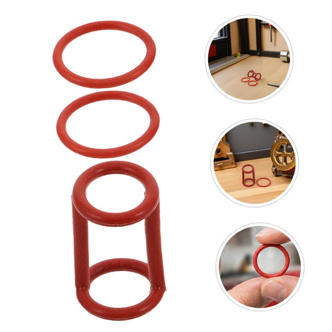 Six Pack Silicone Ice Cream Maker Sealing Rings Replacement Gasket Set For Home And Pro Use Leakproof Valve Seal High Elasticity Fit Easy Install Durable, red silicone rings