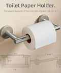 Brushed Nickel Toilet Paper Holder With Pivoting Double Post Wall Mount For Mega Jumbo Rolls Heavy Duty Stainless Steel Commercial Bathroom Dispenser For Home And Office Use Easy Install