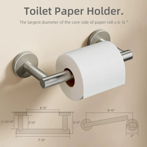 Brushed Nickel Toilet Paper Holder With Pivoting Double Post Wall Mount For Mega Jumbo Rolls Heavy Duty Stainless Steel Commercial Bathroom Dispenser For Home And Office Use Easy Install
