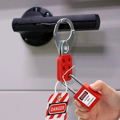 Electrical Lockout Tagout Kit With Hasps And Tags For Safe Lockout On The Job Breaker Lockouts Plug Lockout Nylon Ties And Carry Bag