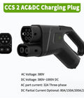 Heavy Duty Ccs2 Ev Charger Adapter Ac And Dc Combo, 32 Amp Ac And 250 Amp Dc, 3 Phase Onboard Port, 250 Kw Quick Road Ready Charging Connector.