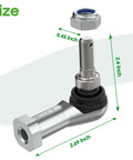 Outer Tie Rod End Replacement Kit For Yamaha Golf Carts G22 G27 G29 Drive Gas And Electric 2003 Up 2-Pack Ball Joint Replacement Replaces OEM JU0-F3841-00, 2.69 inch