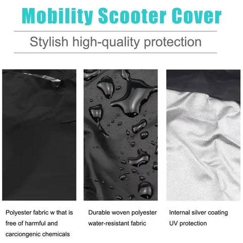 Tailored Electric Mobility Scooter Cover For SuperHandy Tugger GUO133FBA showcasing water-resistant polyester fabric and UV protection.