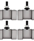 Four Pack AXA Wedge Style Turning Facing Tool Holders For Mini Lathes Up To 12 Inch Swing quick change set on white background.