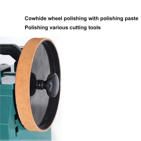 Electric Knife Sharpener Wet Stone Grinder Two Direction Multi Purpose Bench Tool with cowhide wheel for polishing tools.