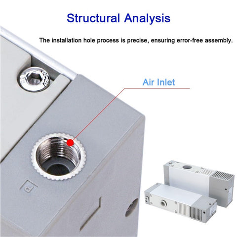Beefed-Up High-Flow Multi-Stage Vacuum Generator With Strong Suction And Negative Pressure For Industrial Use close-up showing air inlet