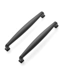 5 Pack Solid Matte Black Cabinet Handles For Kitchen Drawers Cabinets Cupboards, 6-1/4 Inch Center to Center Screws, hardware pulls.