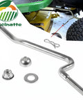 Front Draft Arm Kit For Mower Deck Lift Linkage Beefed Up Heavy Duty Replacement With Easy Install For Quick Fix Compatible With John Deere 102 115 125 155C D155 E180 L100 L110 L120 L130 LA135 LA175 L2548 G110 X105 X166, silver steel rod with hardware