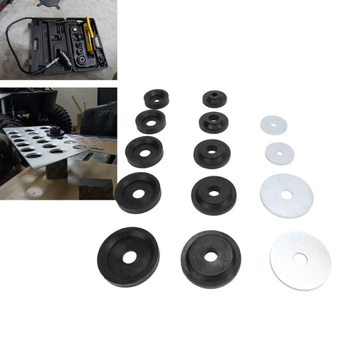 Pro Grade Built To Last Heavy Duty Dimple Die Set For Sheet Metal with flared hole dies and steel backing plates