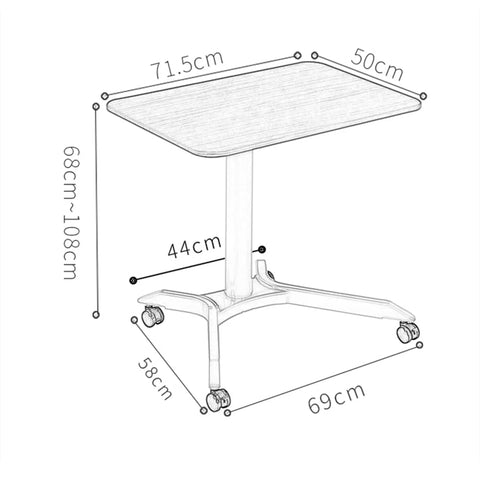 Slick Mobile Lectern Podium Stand With Smooth Roll Sit Stand Laptop Desk And Roomy Notebook Cart showing dimensions and design details.