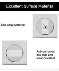 Pocket Door Lock With Key Privacy Door Hardware For Bedroom And Bath Inset Two Sided Lock With Two And Three Eighths Backset Silver Finish