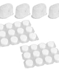 Espresso Machine Maintenance Kit With Water Filters And Cleaning Tablets, 4 Filters And 24 Tablets, Limescale Remover Descaler, Keeps Your Home Espresso Brewer Running Smooth And Flavorful, 4 filters and 24 tablets shown